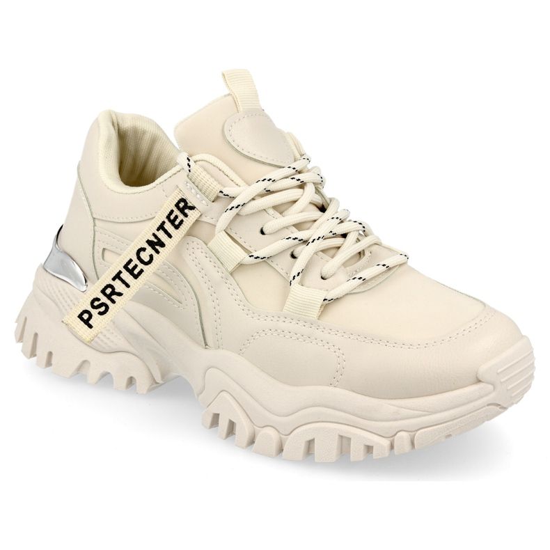 PS1 Sneakers da donna su una suola massiccia beige Chunky