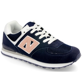 Scarpe sportive da donna Sneakers Navy Last Minute bianco blu navy rosa