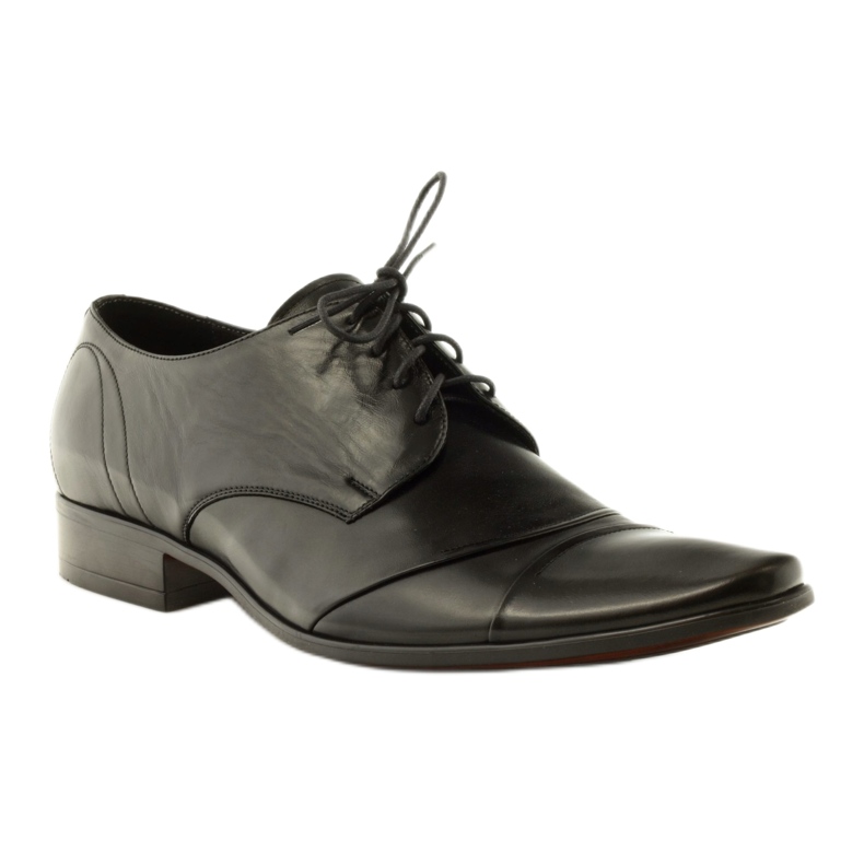 Scarpe in pelle da uomo Pilpol 1138 nere nero