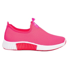 SHELOVET Comode scarpe da ginnastica in tessuto rosa