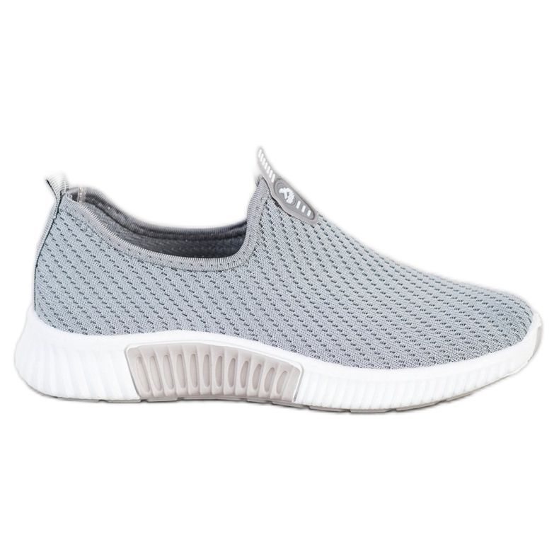 SHELOVET Comode scarpe da ginnastica in tessuto grigio