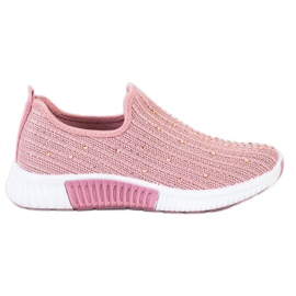 SHELOVET Slipon Con Cristalli rosa