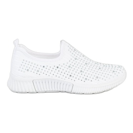 SHELOVET Slipon Con Cristalli bianco