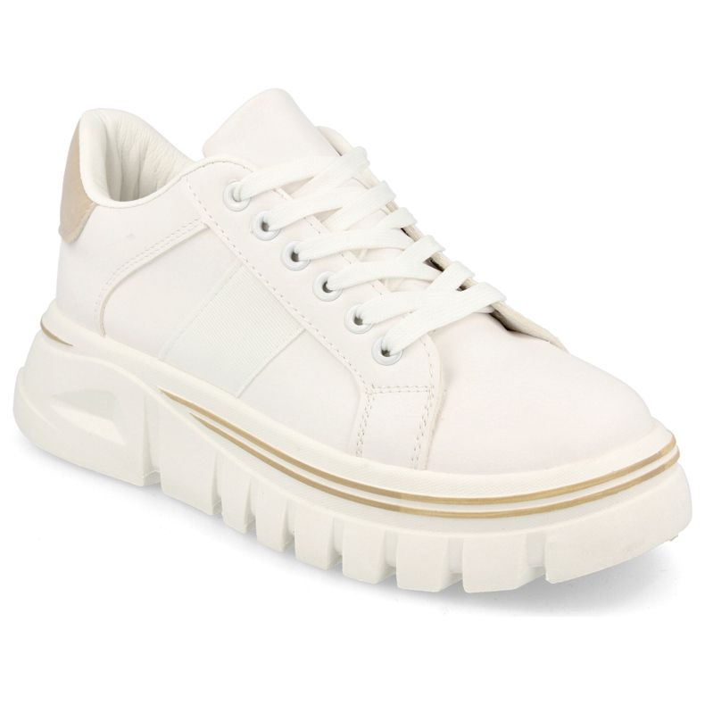 PS1 Sneakers Da Donna Sulla Piattaforma Riri . Bianche E Beige bianca