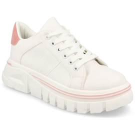 PS1 Sneakers Da Donna Sulla Piattaforma Bianco Rosa Riri