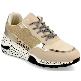 PS1 Sneakers con zeppa da donna Oro Avery beige