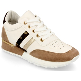 Scarpe sportive da donna Sneakers Bianco-Khaki Lifestyle cachi