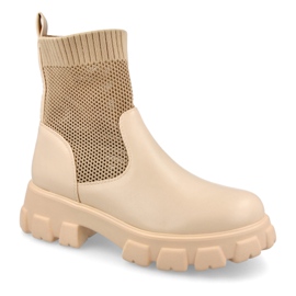 Stivali a calzino da donna Workers Beige Stormy marrone