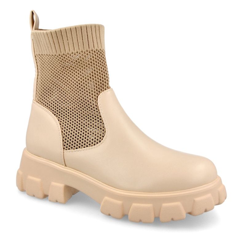 Stivali a calzino da donna Workers Beige Stormy marrone