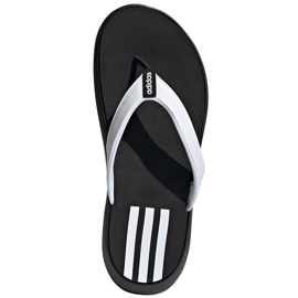 Pantofole Adidas Comfort Flip Flop bianche e nere EG2065 da donna bianca nero