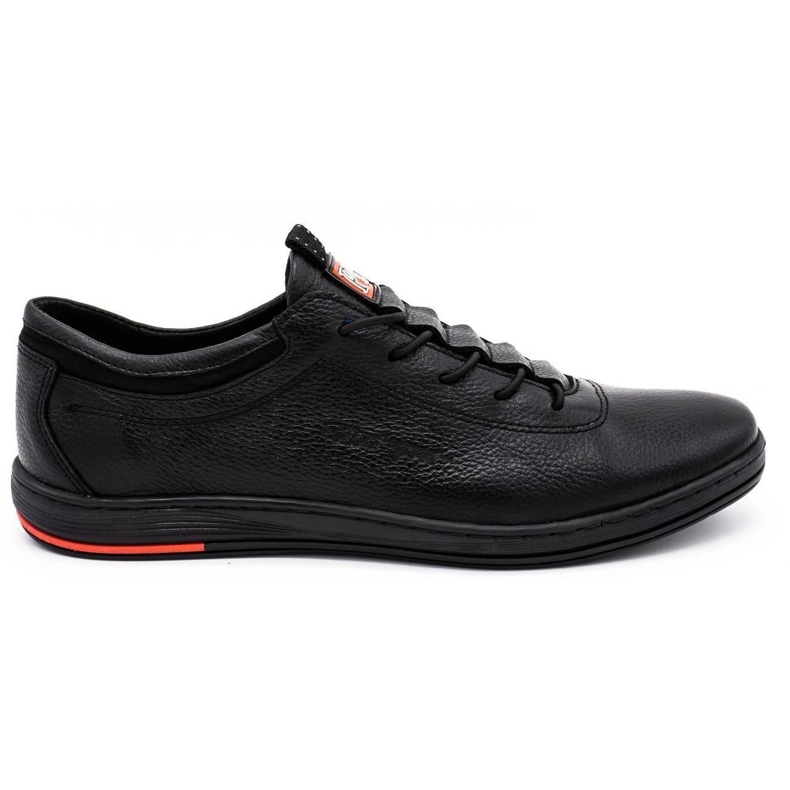 Polbut Scarpe da uomo casual nere in pelle K23 nero