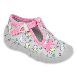 Scarpe per bambini Befado 110P412 rosa grigio