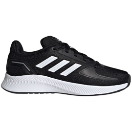 Adidas Runfalcon 2.0 K scarpe da bambino nere e bianche FY9495 nero