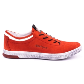 Polbut Scarpe casual da uomo in pelle K23 nabuk rosso