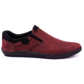 Polbut Slip-on casual da uomo 401 bordeaux rosso