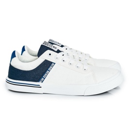 Sneakers Uomo Big Star FF174136 Bianche e Navy bianco blu navy