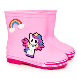 Galosce rosa per bambini con pony