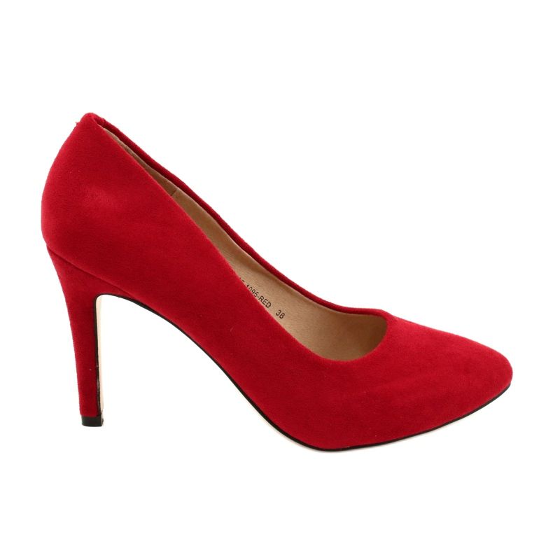 Evento Tacchi alti in pelle scamosciata 9PB35-1095 Rosso