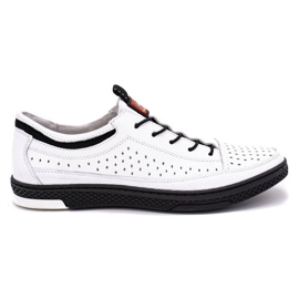 Polbut Scarpe estive da uomo in pelle K22 bianche bianco