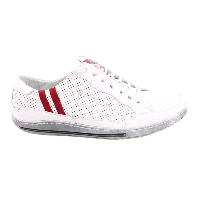 Polbut JOK31 scarpe casual bianche bianca rosso