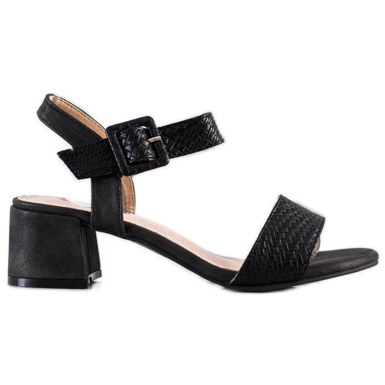 Kylie Sandali con tacco alto intrecciati nero