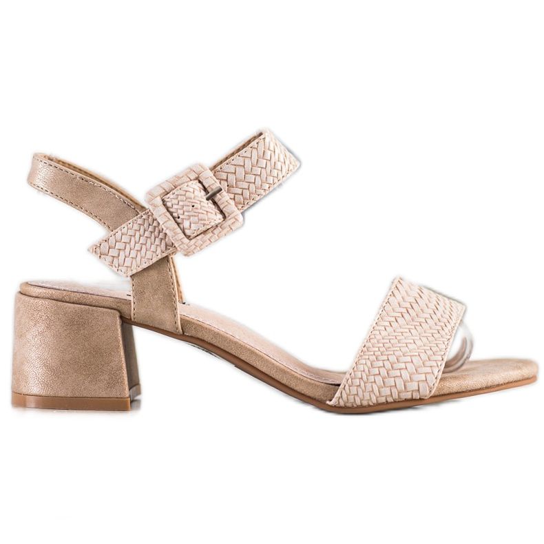 Kylie Sandali con tacco alto intrecciati marrone