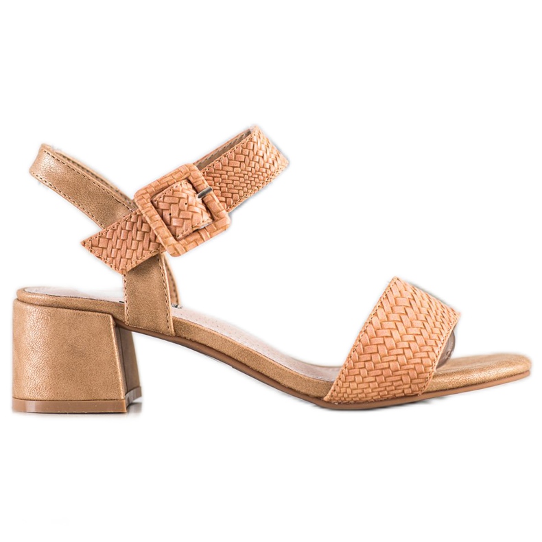 Kylie Sandali con tacco alto intrecciati marrone