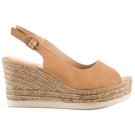 Sabatina Sandali con zeppa leggera marrone