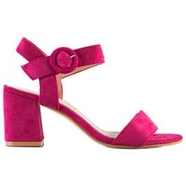 Sabatina Sandali Fucsia Con Fibbia rosa