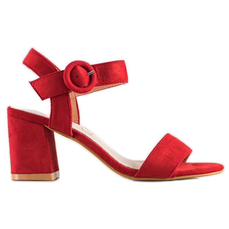 Sabatina Sandali Rossi Con Fibbia rosso