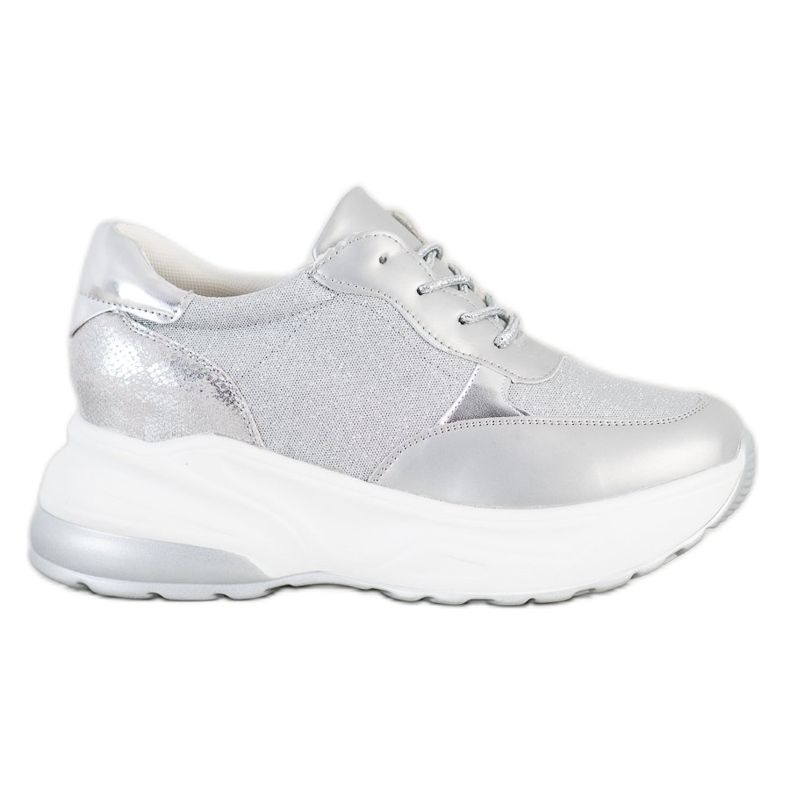 Bestelle Sneakers Argento Con Glitter d'argento grigio