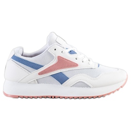 SHELOVET Scarpe sportive con rete bianco blu rosa