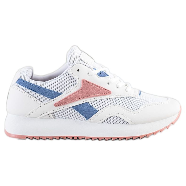 SHELOVET Scarpe sportive con rete bianca blu rosa