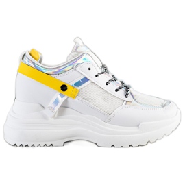 Marquiz Scarpe da ginnastica con zeppa bianco