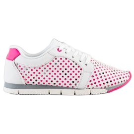 Kylie Sneakers traforate bianche e rosa bianco