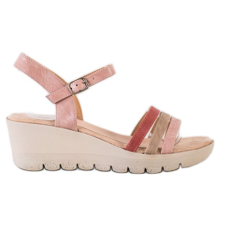 Kylie Sandali con zeppa beige rosa