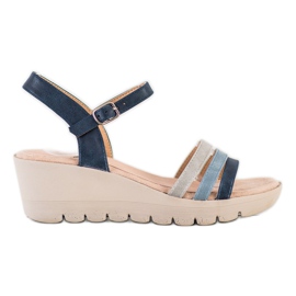 Kylie Sandali con zeppa blu