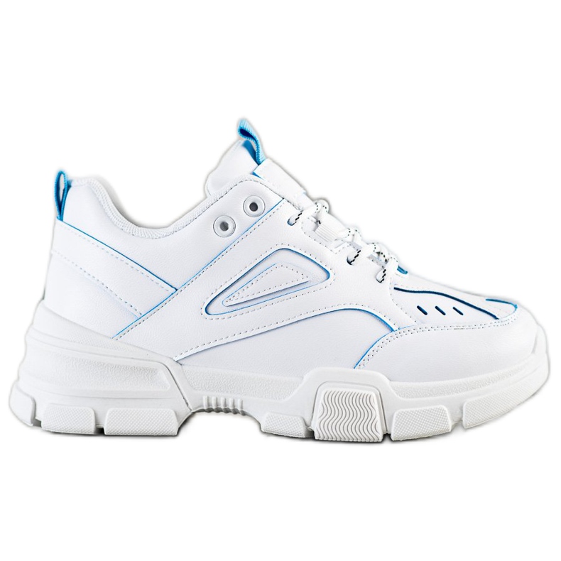 SHELOVET Scarpe da ginnastica bianche alla moda bianca blu