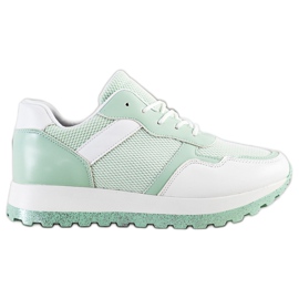 Bestelle Sneakers Con Platform Glitter bianco verde