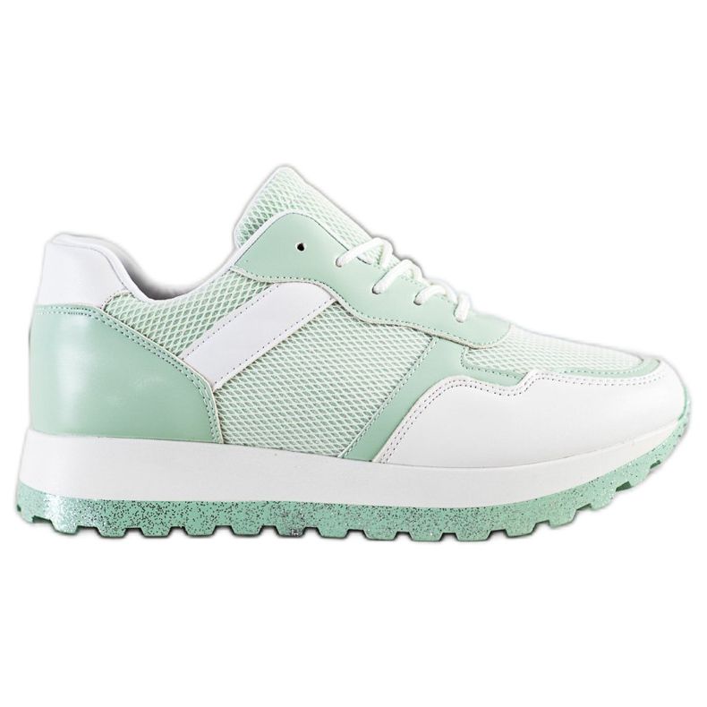 Bestelle Sneakers Con Platform Glitter bianca verde