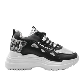 Sneakers serpente bianche e nere 3170 nero