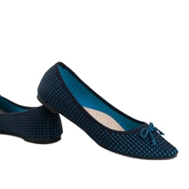 Ballerine in tessuto blu Del Amor nero