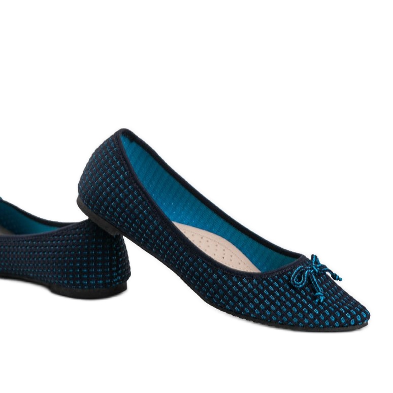 Ballerine in tessuto blu Del Amor nero