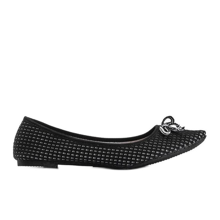 Ballerine in tessuto nero di Del Amor