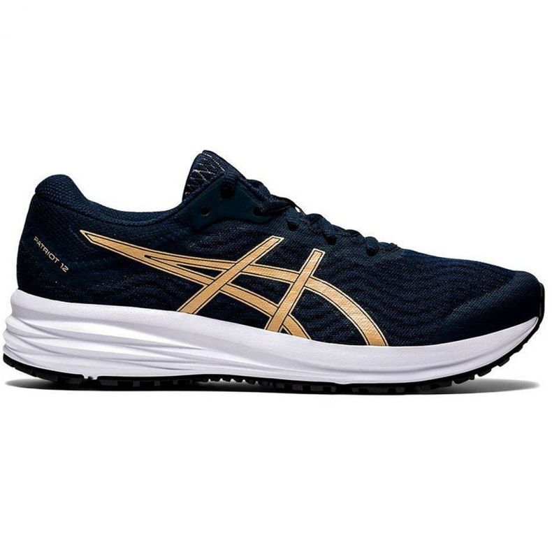 Asics Patriot 12 W 1012A705-403 scarpe blu navy d'oro
