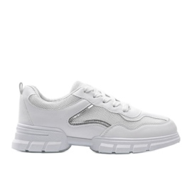 Sneakers sportive bianche 3157 bianco argento