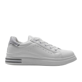 Sneakers sportive bianche e argento LDH003 bianco grigio