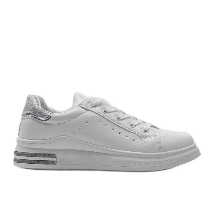 Sneakers sportive bianche e argento LDH003 bianca d'argento grigio