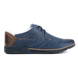 Polbut Scarpe da uomo 2103 blu navy con bianco multicolore