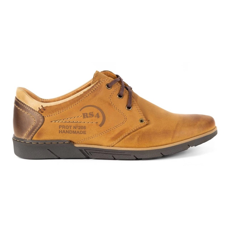Polbut Scarpe da uomo in pelle 2103 cammello marrone